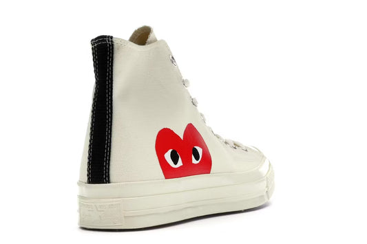 Converse Chuck Taylor All Star 70 Hi Comme des Garcons PLAY Blanco